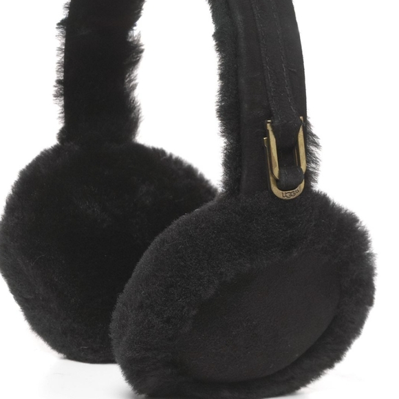 UGG Accessories Ugg Shearling Ear Muffs Headband Headphones Black